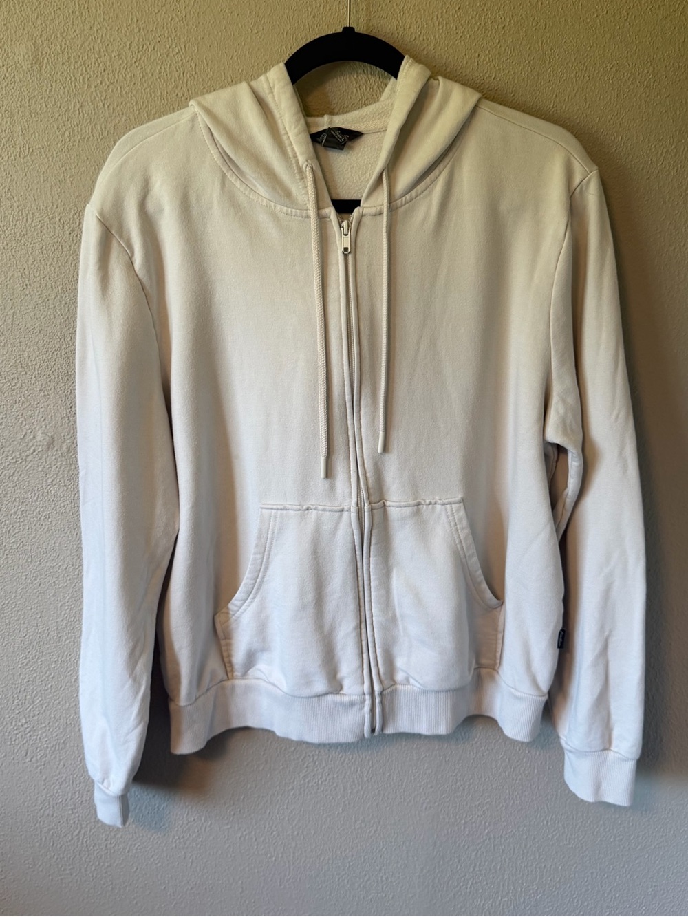 Eddie Bauer Full Zip Hoodie Sweatshirt Size Large White